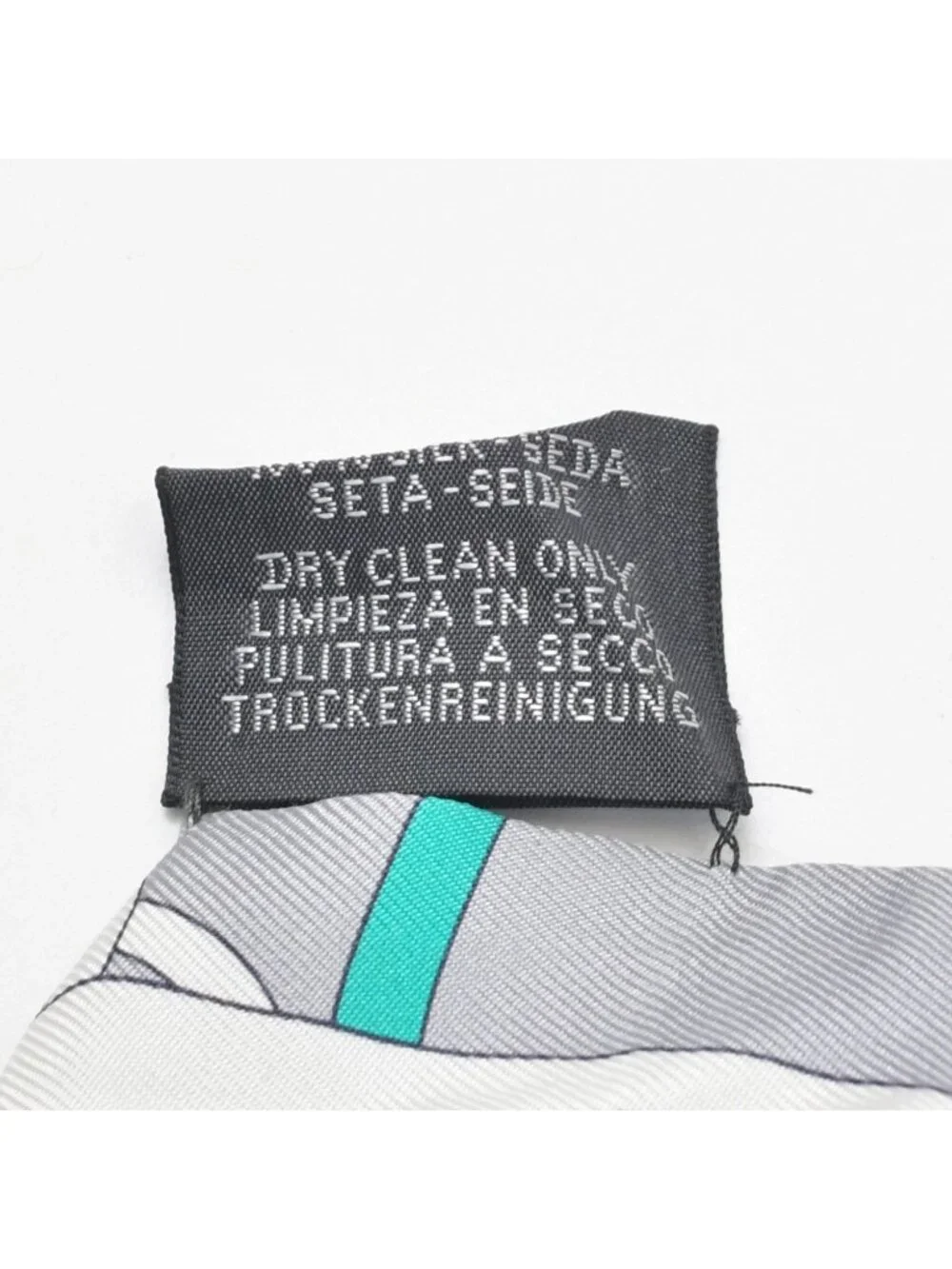 Hermes Twilly Horseback Equipment Gray Multicolor Scarf